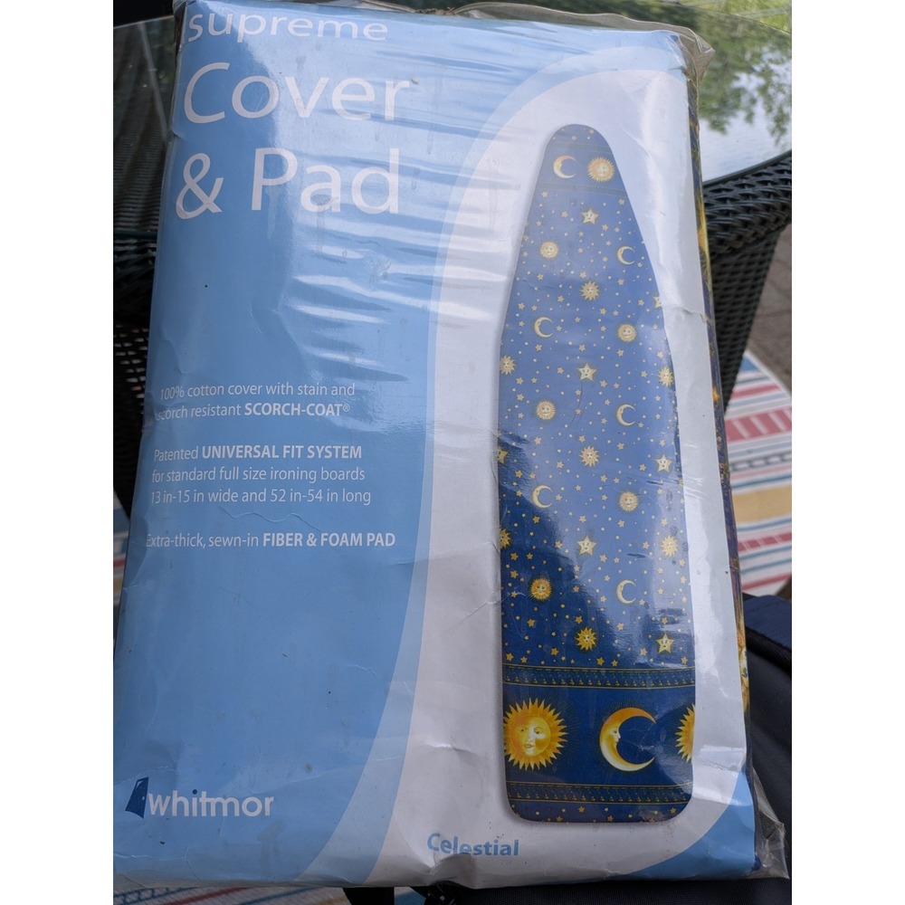 New whimsigoth Celestial Ironing board cover & pad 13-15" Wide x 52-54 Long